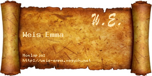 Weis Emma névjegykártya
